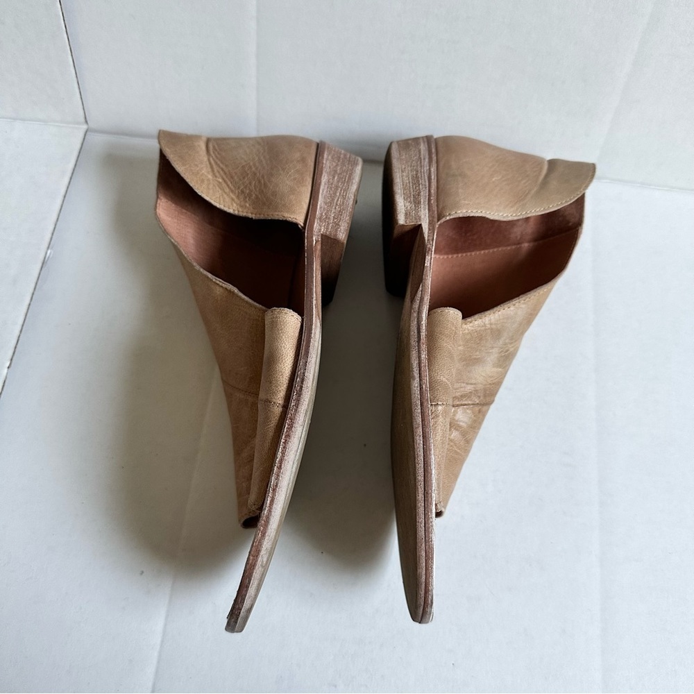 Free People Mont Blanc Light Tan Leather Open Toe Flats - Picture 4 of 10